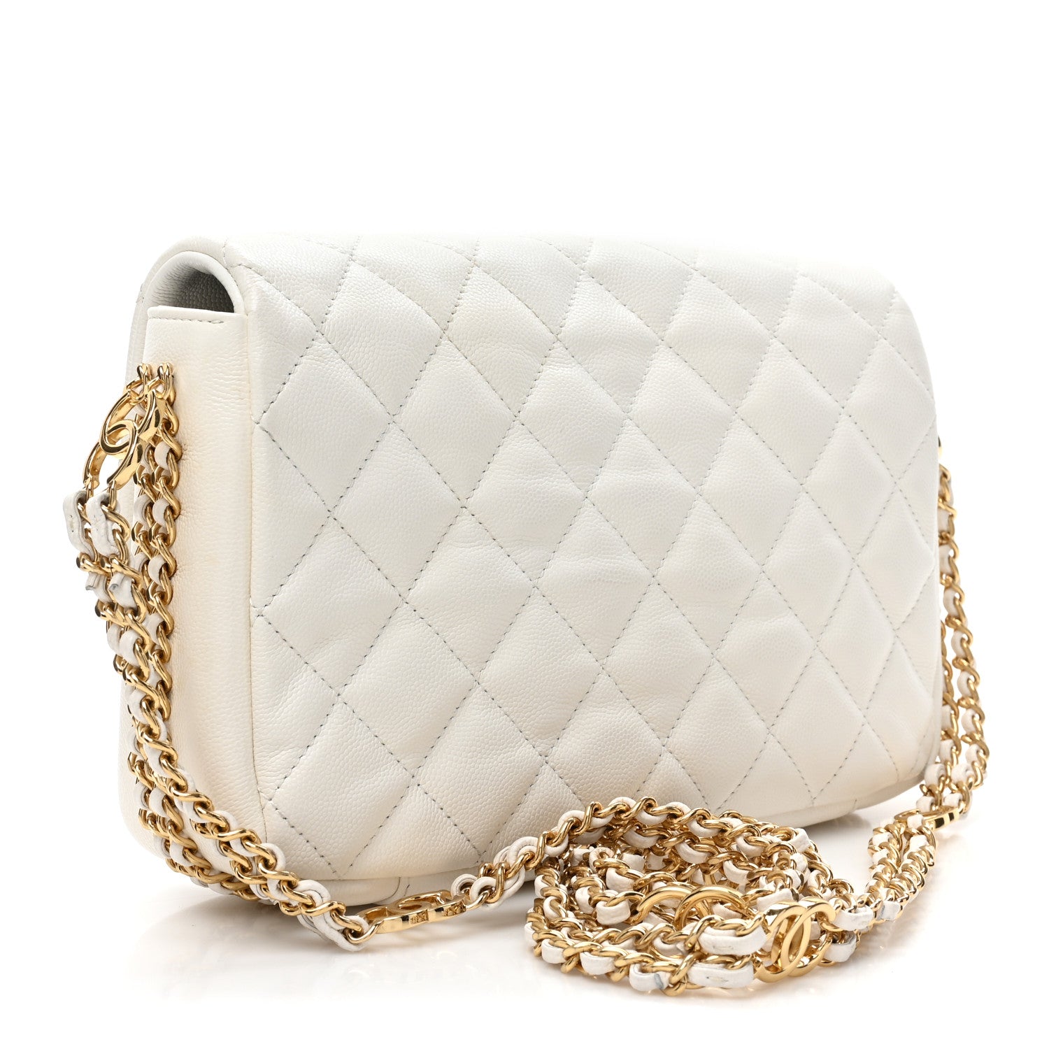 Chanel Caviar Quilted Small CC You Flap White 3 of 11