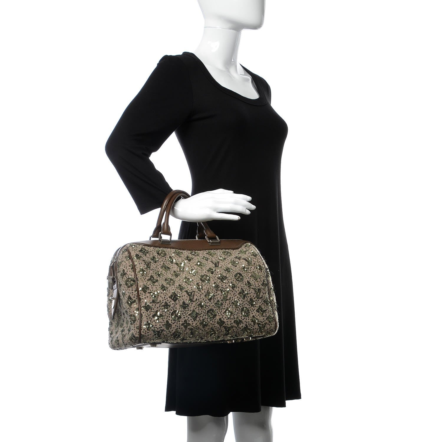 Louis Vuitton Sequin Monogram Sunshine Express Speedy Kaki 2 of 23