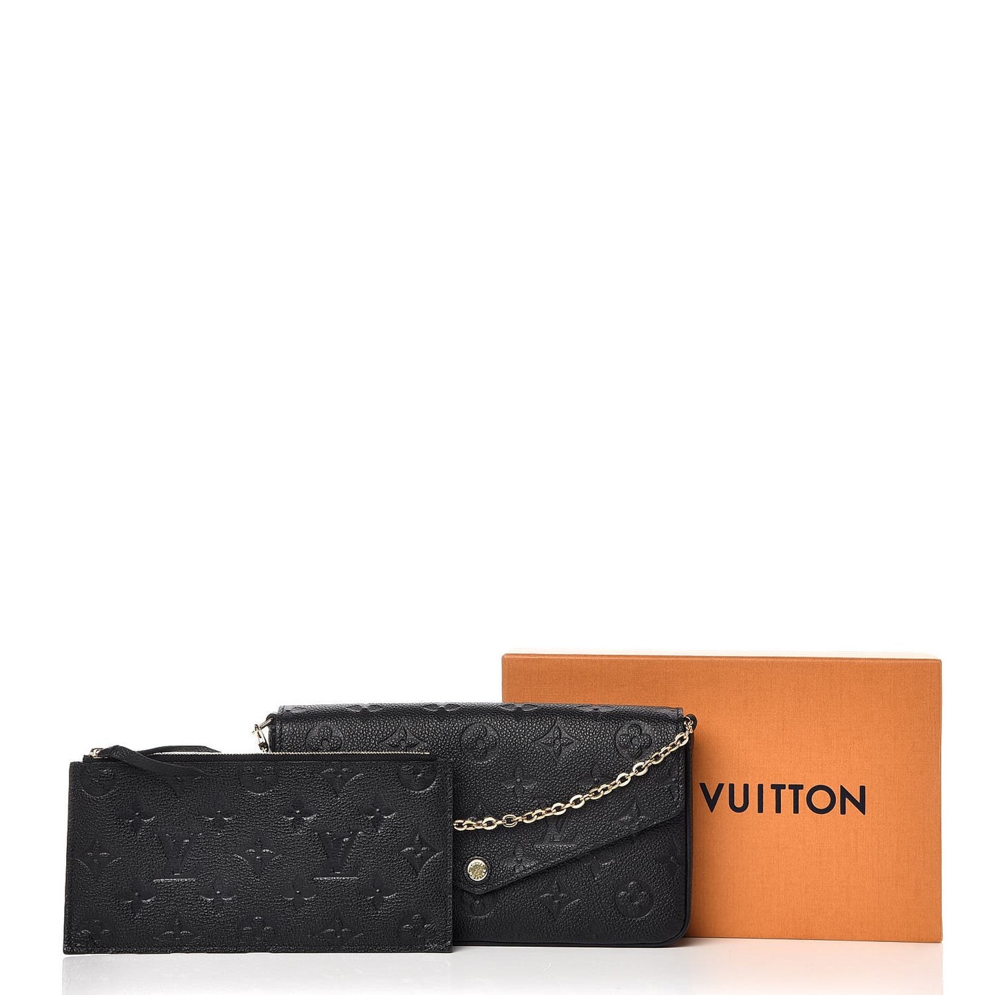 Empreinte Pochette Felicie Chain Wallet Black