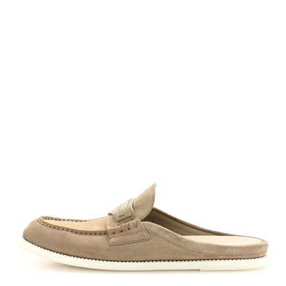Christian Dior Suede Goatskin Boy Loafer Mule 38 Rope Beige 1 of 9