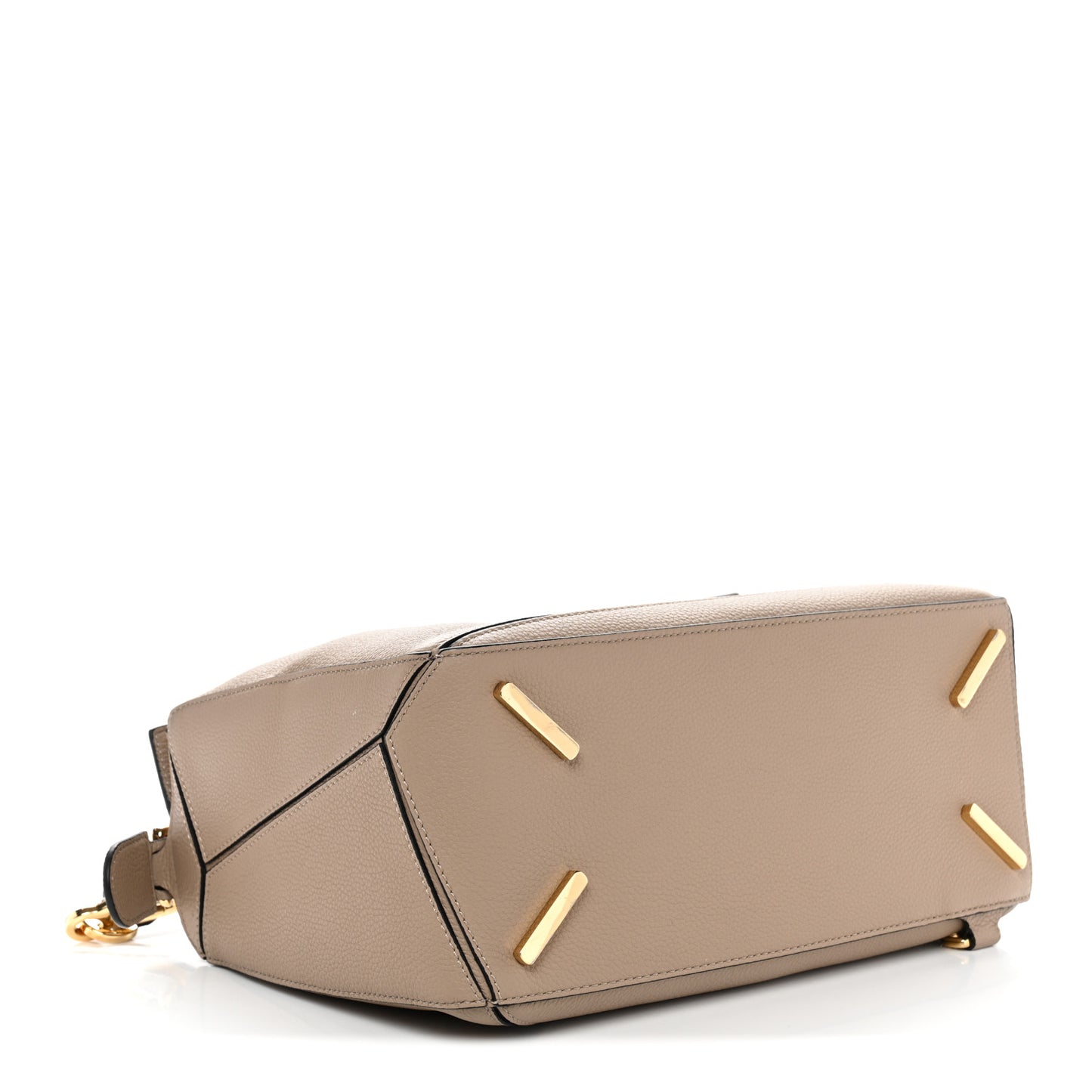 Grained Calfskin Medium Puzzle Bag Sand