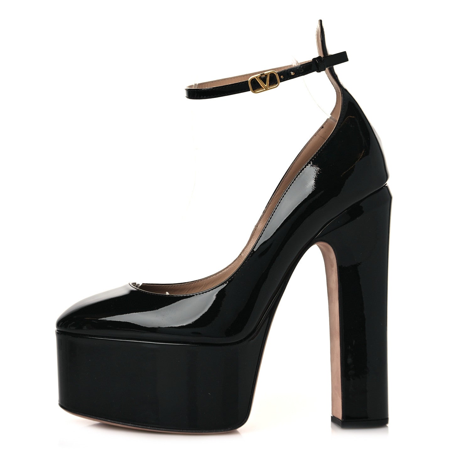 Valentino Garavani Patent Tan-Go 55/155mm Platform Pumps 40 Black 1 of 8