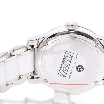 David Yurman Stainless Steel Ceramic Diamond 38mm Classic Quartz Watch White 7 of 11