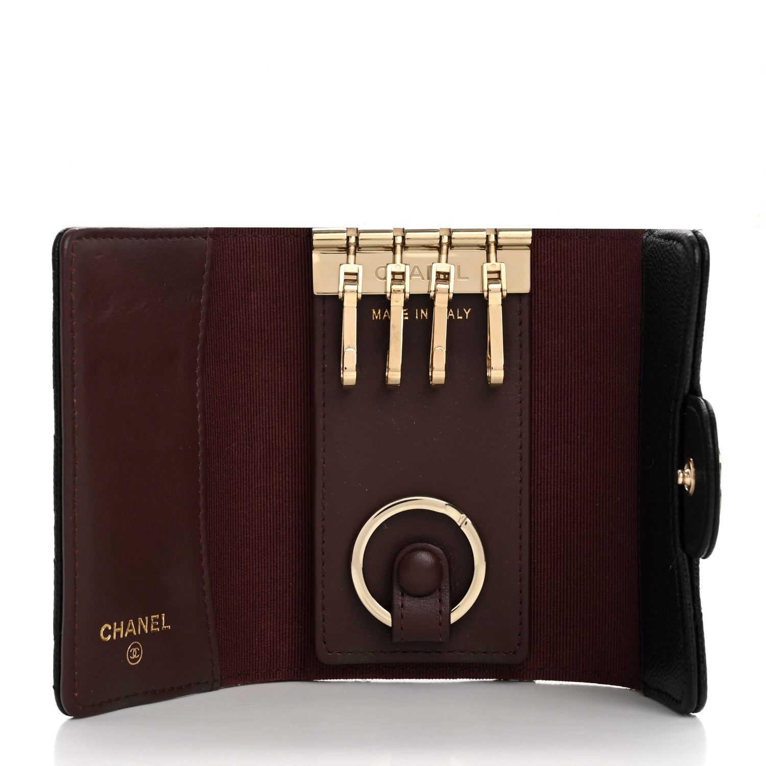 Chanel Caviar Quilted Classic 4 Key Holder Wallet Black 5 of 9