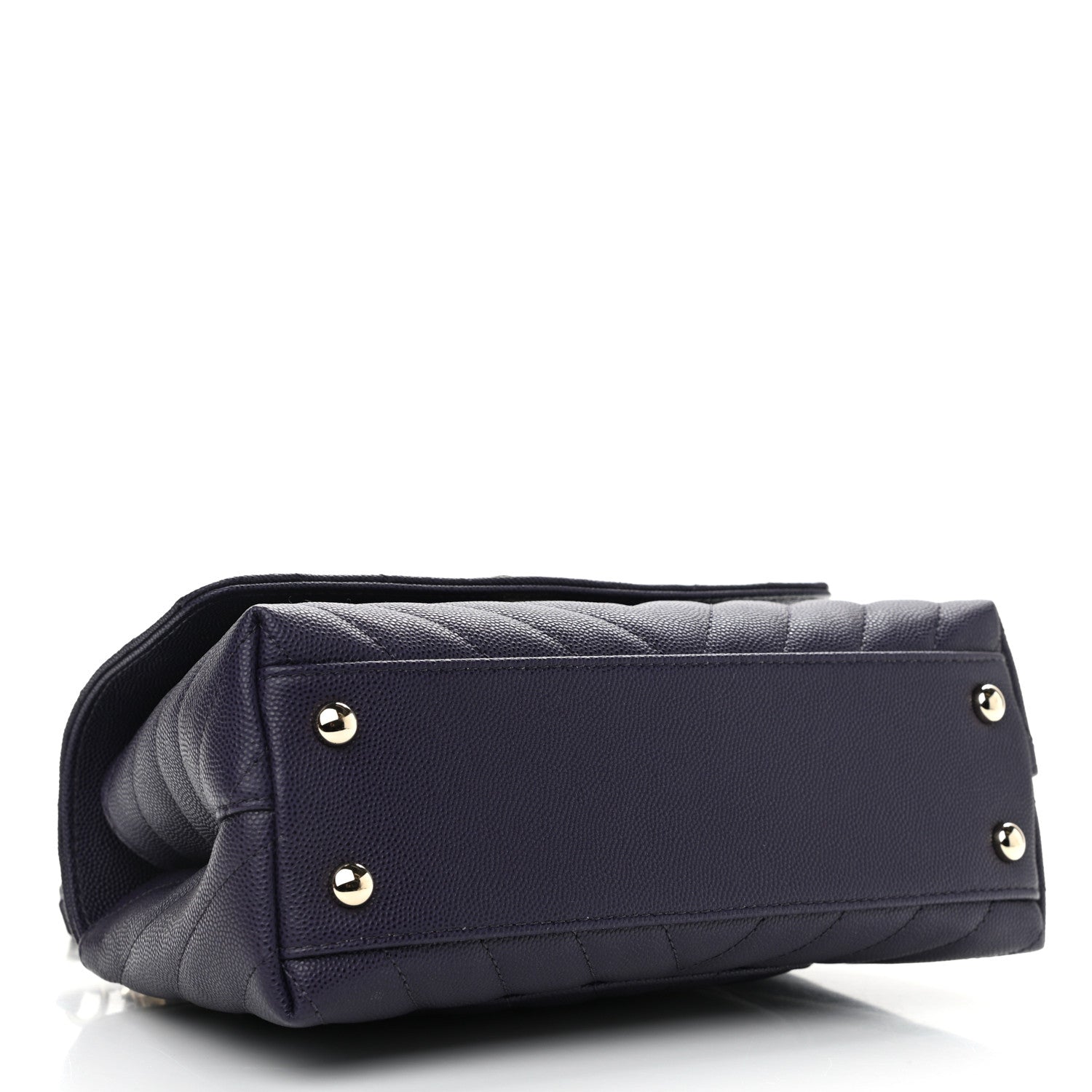 Chanel Caviar Lizard Embossed Chevron Quilted Mini Coco Handle Flap Purple 4 of 11