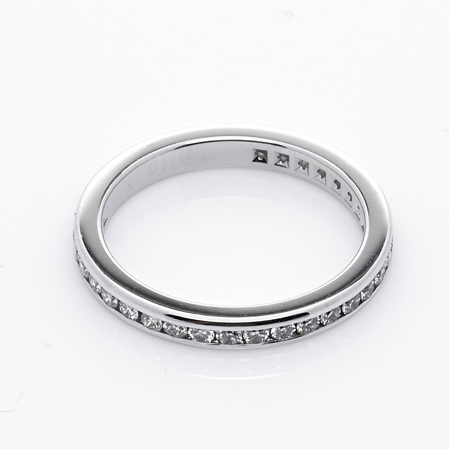 Platinum Diamond .54ctw Eternity Band Ring 48 4.5