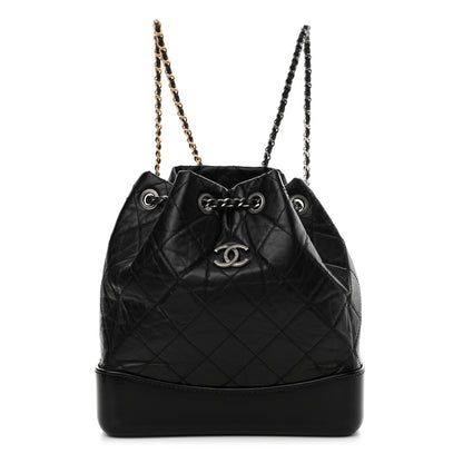 Chanel Aged Calfskin Quilted Small Gabrielle Backpack Black 1 of 10