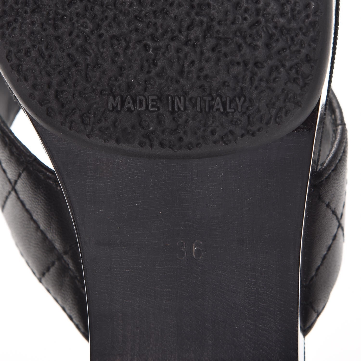 Chanel Lambskin Quilted CC Turnlock Sandals 36 Black 6 of 7