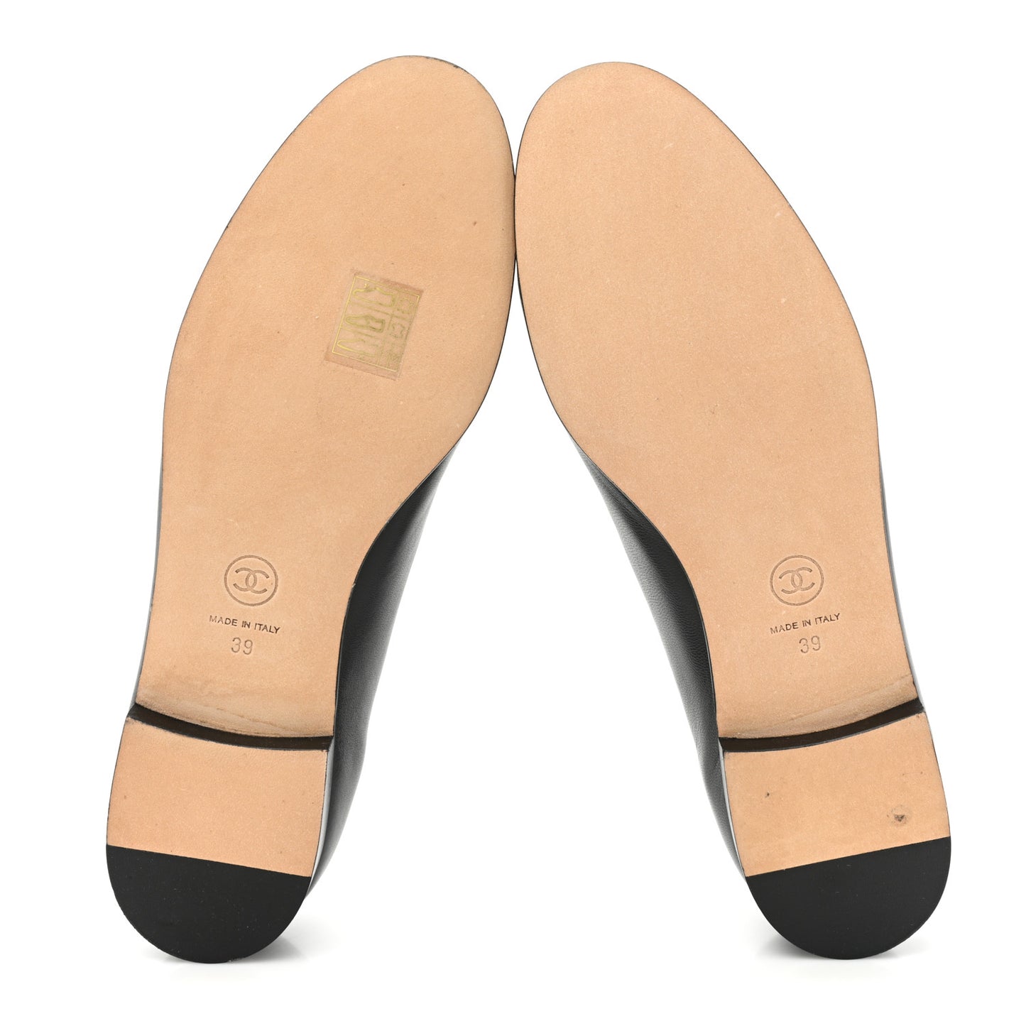 Lambskin Pearl CC Loafers 39 Black