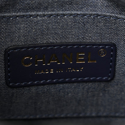 Chanel Lambskin Quilted Resin Bi-Color Chain Bucket Bag Black 6 of 13