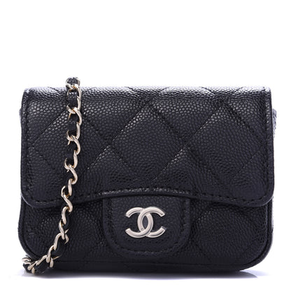 Chanel Caviar Quilted Flap Chain Waist Bag Black 1 of 11