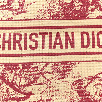Christian Dior Straw Dioriviera Tote Red 6 of 11