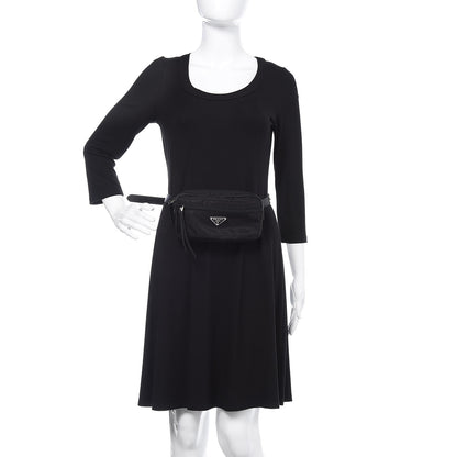 Prada Tessuto Nylon Saffiano Belt Bag Black 2 of 7