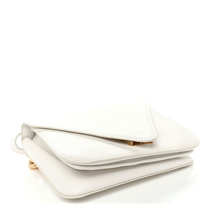 Bottega Veneta Calfskin Mount Envelope Bag White 4 of 11