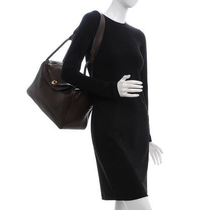 Hermes Taurillon Clemence Lindy 34 Chocolate 2 of 12