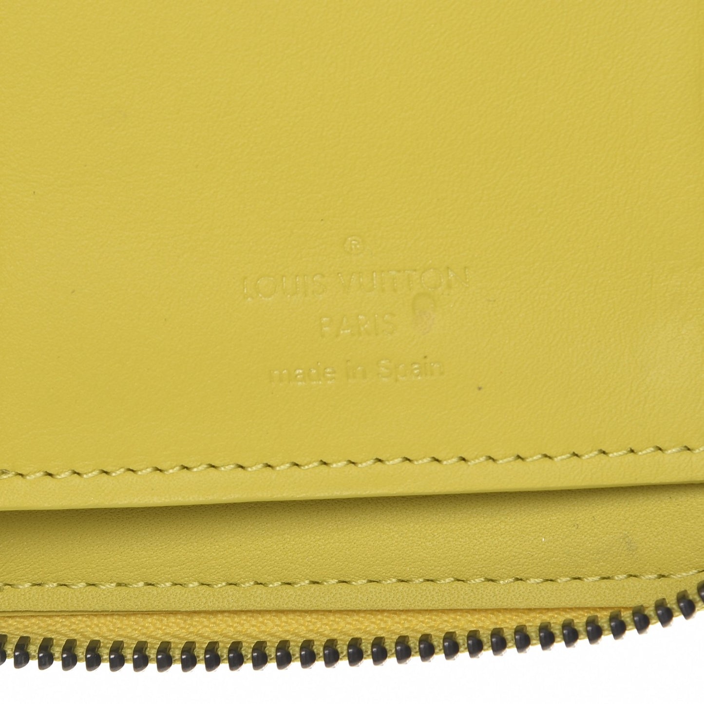 Damier Infini Zippy Vertical Wallet Vert Acide