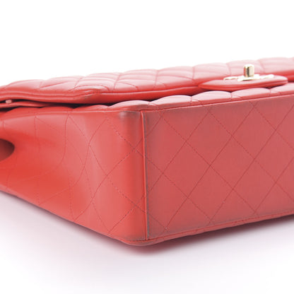 Chanel Lambskin Quilted Maxi Double Flap Red 10 of 11