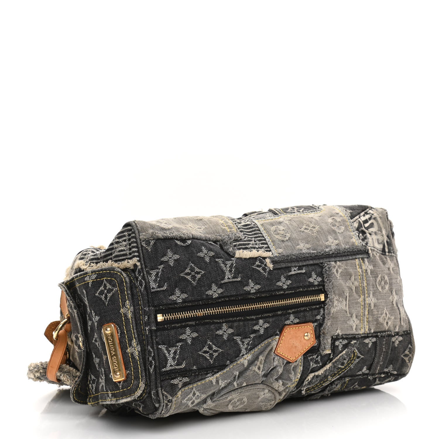 Louis Vuitton Denim Patchwork Speedy 30 Grey 3 of 13