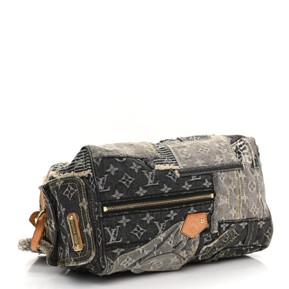 Louis Vuitton Denim Patchwork Speedy 30 Grey 3 of 13