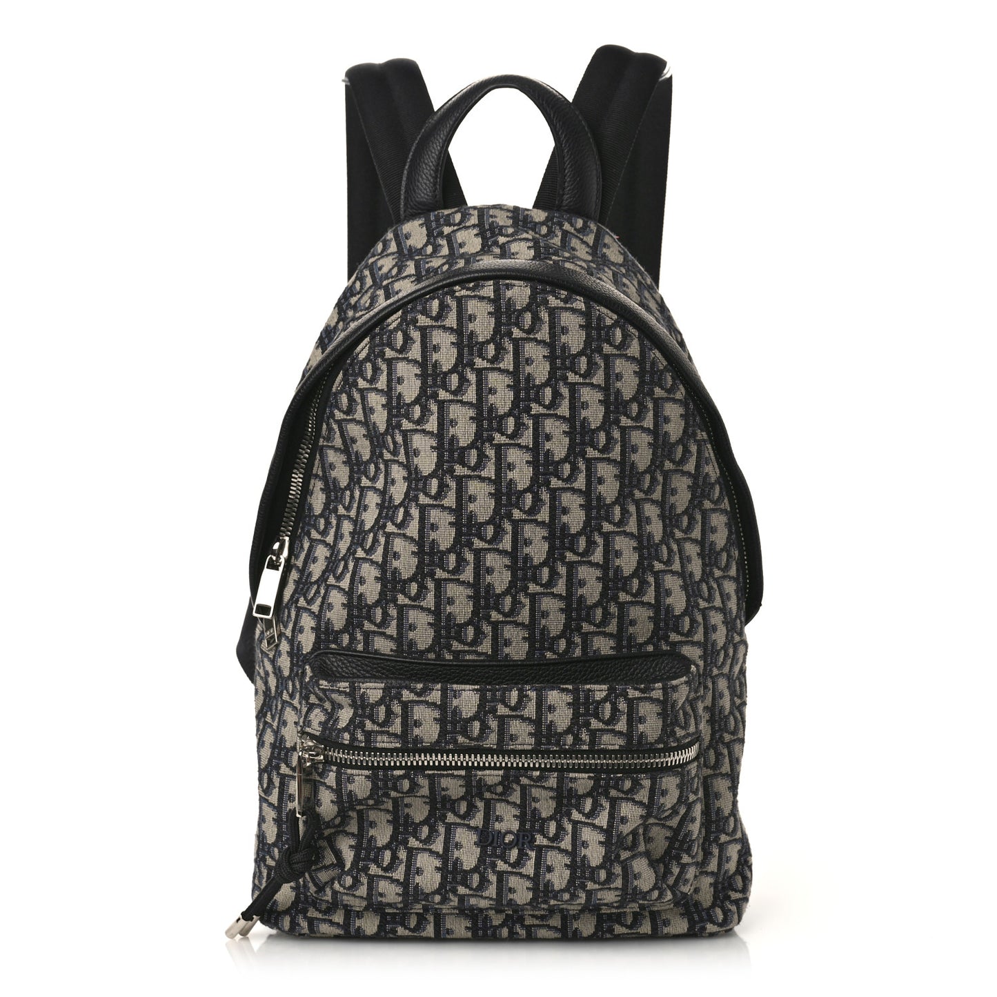 Oblique Calfskin Rider Kid's Backpack Beige Black