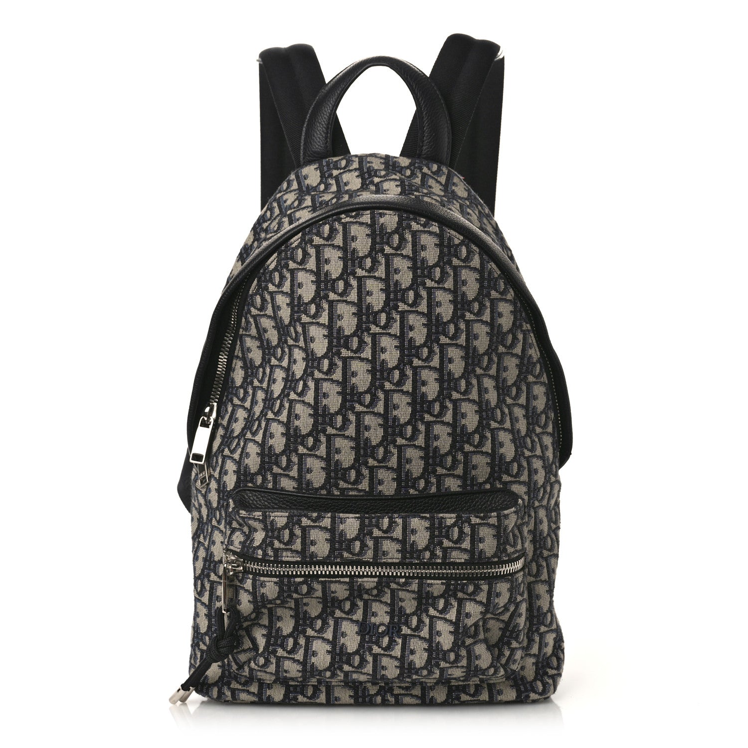 Christian Dior Oblique Calfskin Rider Kid's Backpack Beige Black 1 of 9