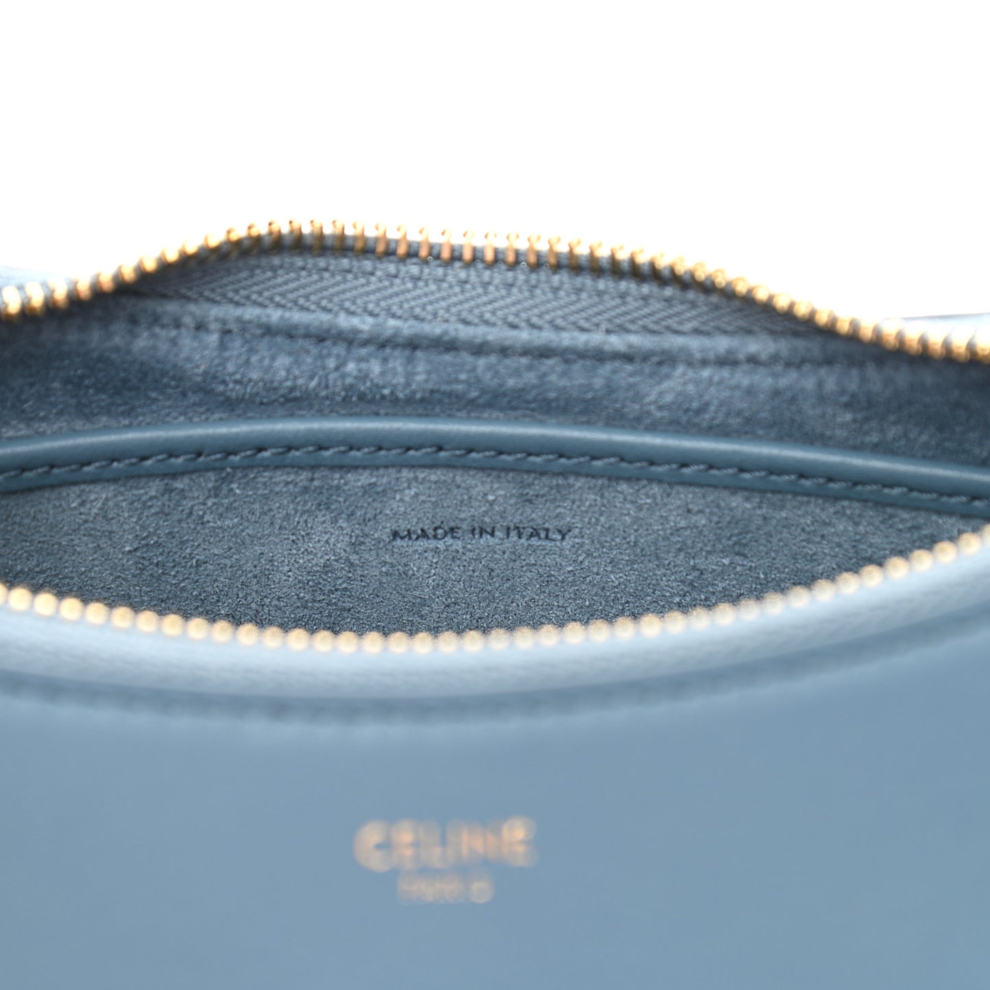 Smooth Calfskin Medium Strap Ava Shoulder Bag Denim