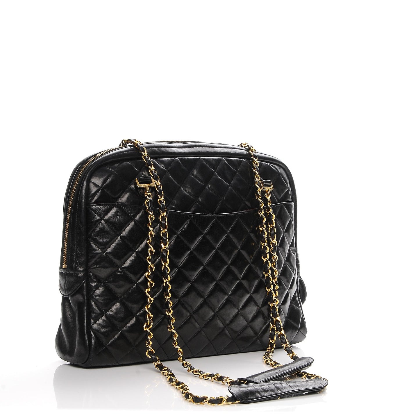 Lambskin Quilted Camera Case Black