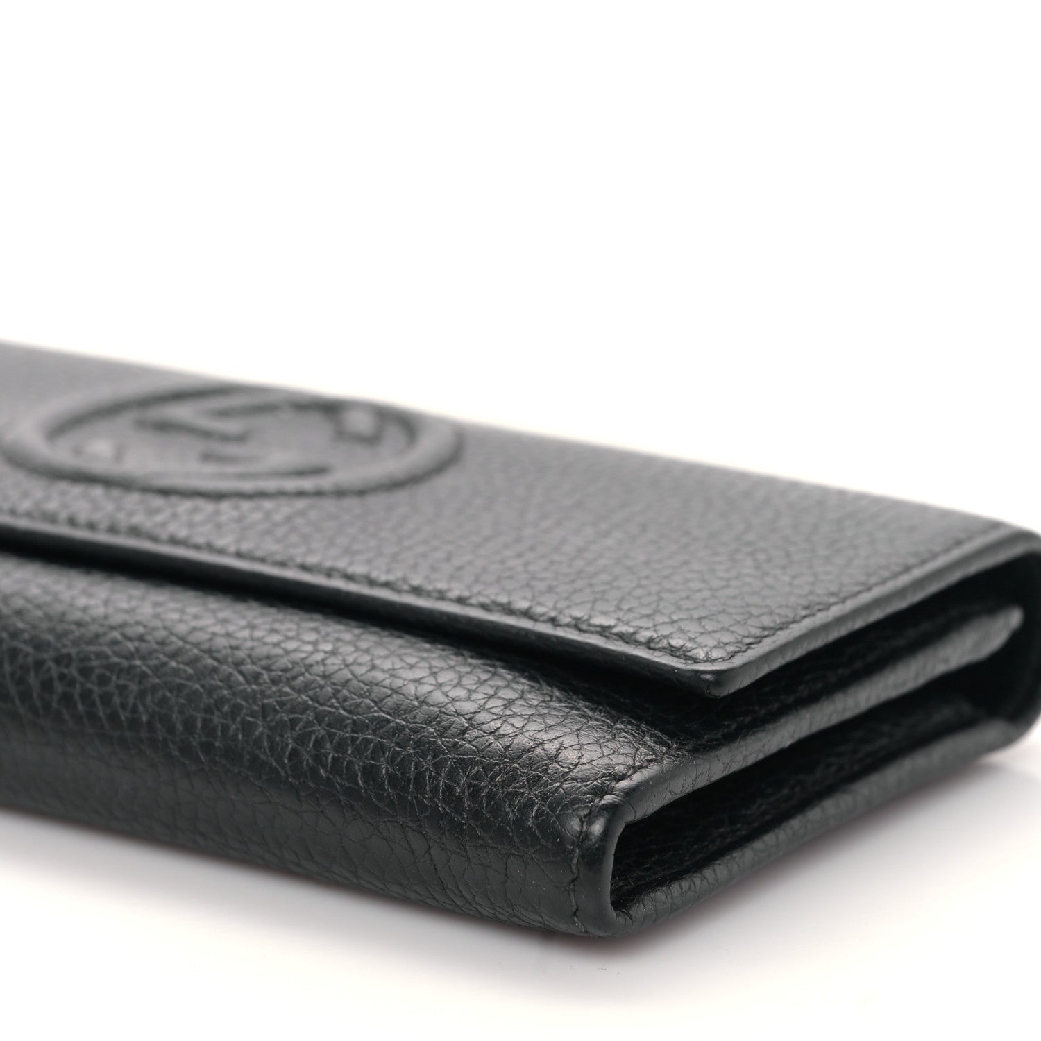 Gucci Pebbled Calfskin Large Soho Continental Wallet Black 9 of 10