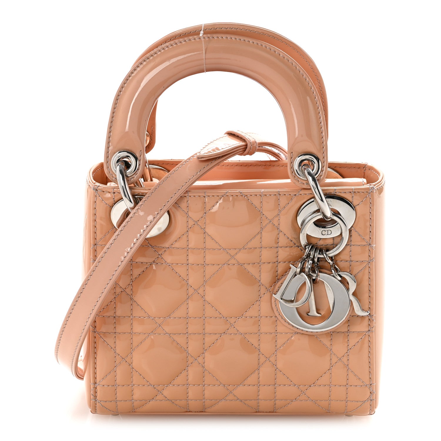Christian Dior Patent Cannage Mini Lady Dior Rose Clair 1 of 14