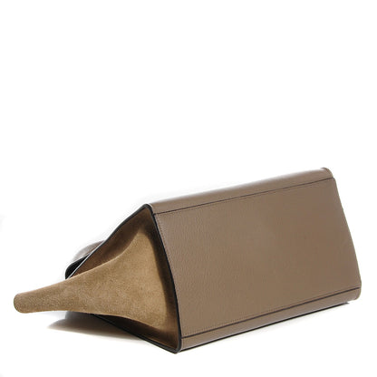 Celine Drummed Calfskin Suede Small Trapeze Dune 4 of 9