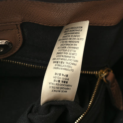 Burberry Grainy Calfskin House Check Medium Banner Tote Dark Sand 7 of 13