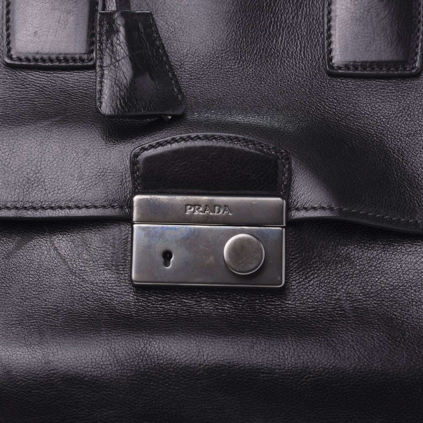 Glace Calfskin Tote Bag Baltico Black