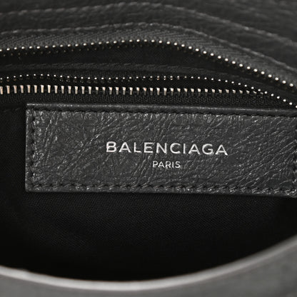 Balenciaga Agneau Classic Silver Hardware Mini City Logo Strap Gris Fossile White 6 of 8