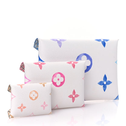 Louis Vuitton Monogram Giant By The Pool Kirigami Pochette Set Blue Rose Beige 4 of 9