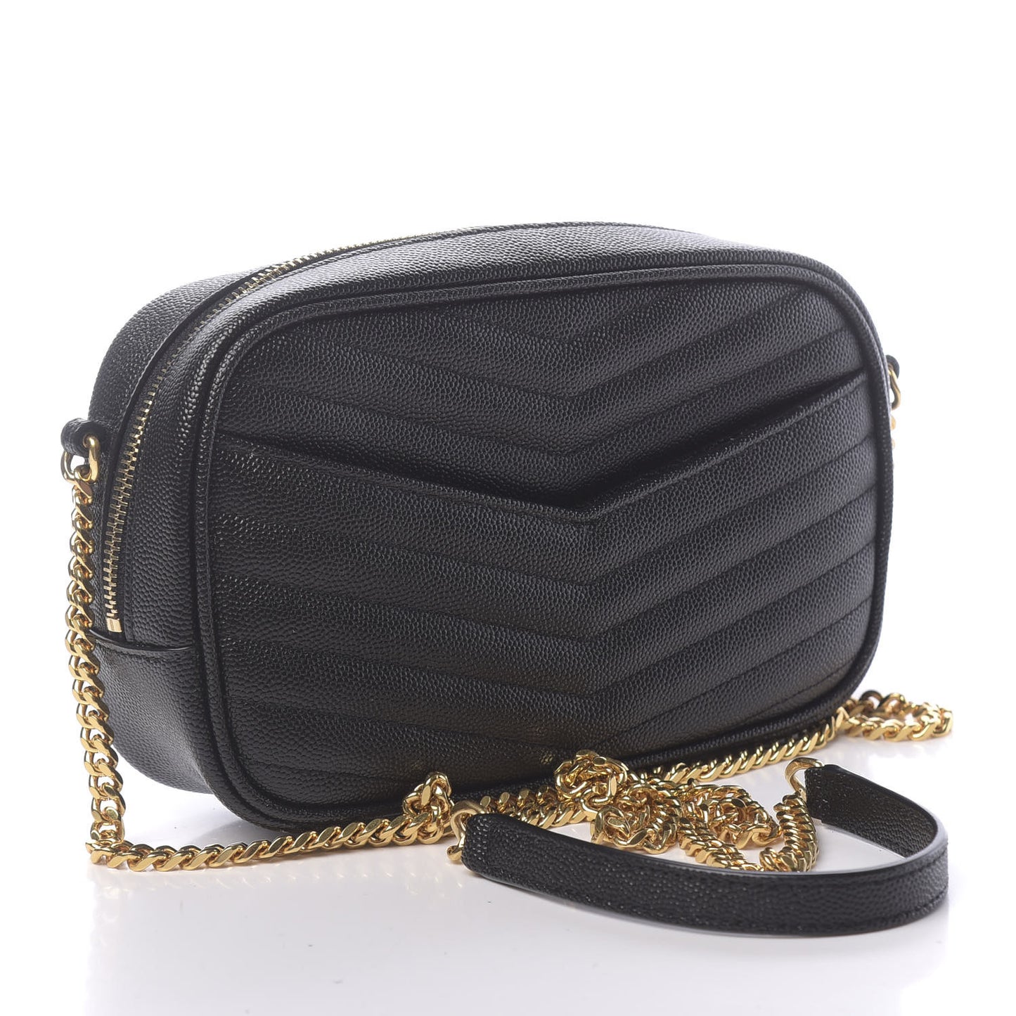 Grain De Poudre Matelasse Monogram Mini Lou Camera Bag Black