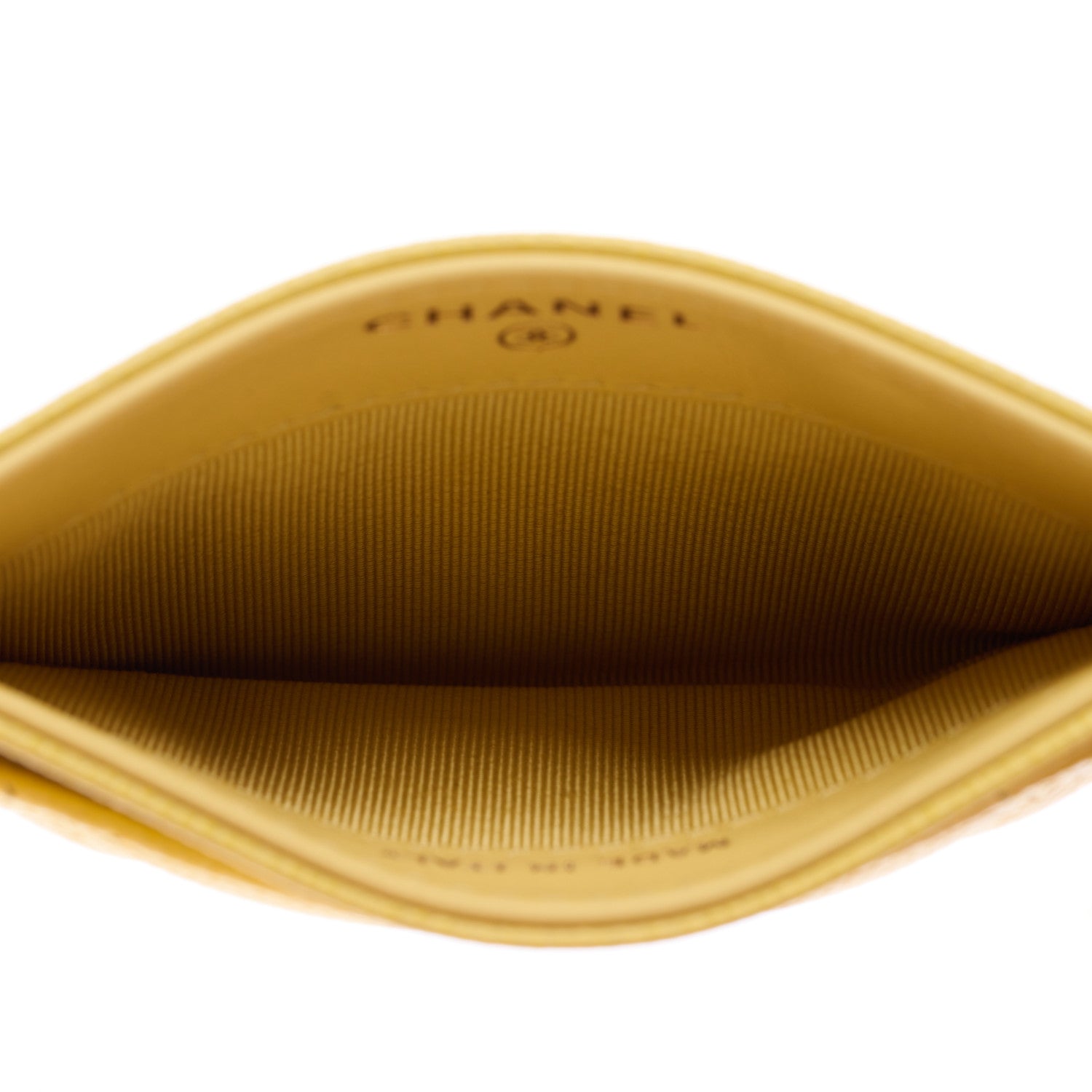 Chanel Caviar Quilted Card Holder Yellow 5 of 8