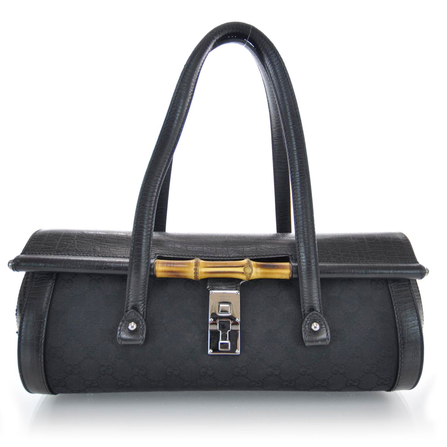 Monogram Bamboo Bullet Satchel Black