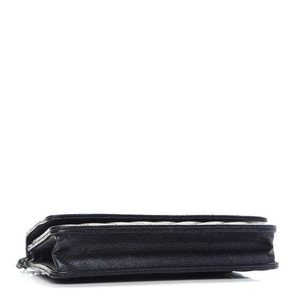 Chanel Iridescent Caviar Chevron Quilted Wallet On Chain WOC Black 3 of 10
