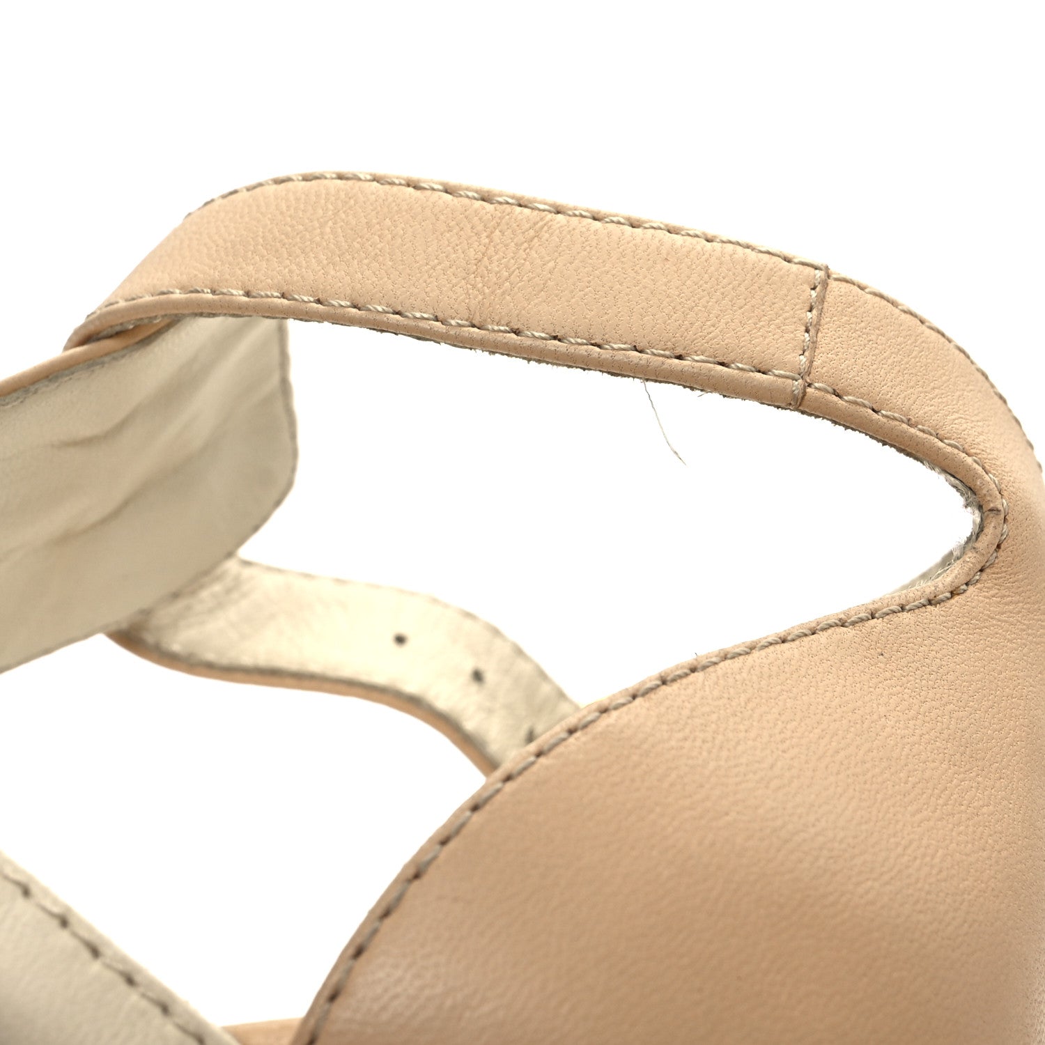 Chanel Lambskin Gladiator Sandals 36 Beige White Black 13 of 16