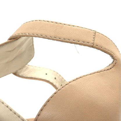 Chanel Lambskin Gladiator Sandals 36 Beige White Black 13 of 16
