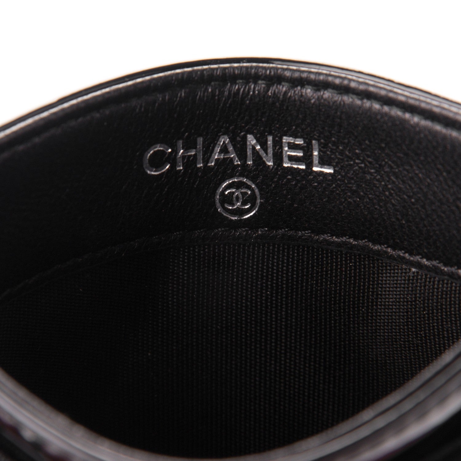 Chanel Patent Quilted Coco Boy Card Holder Black 5 of 7
