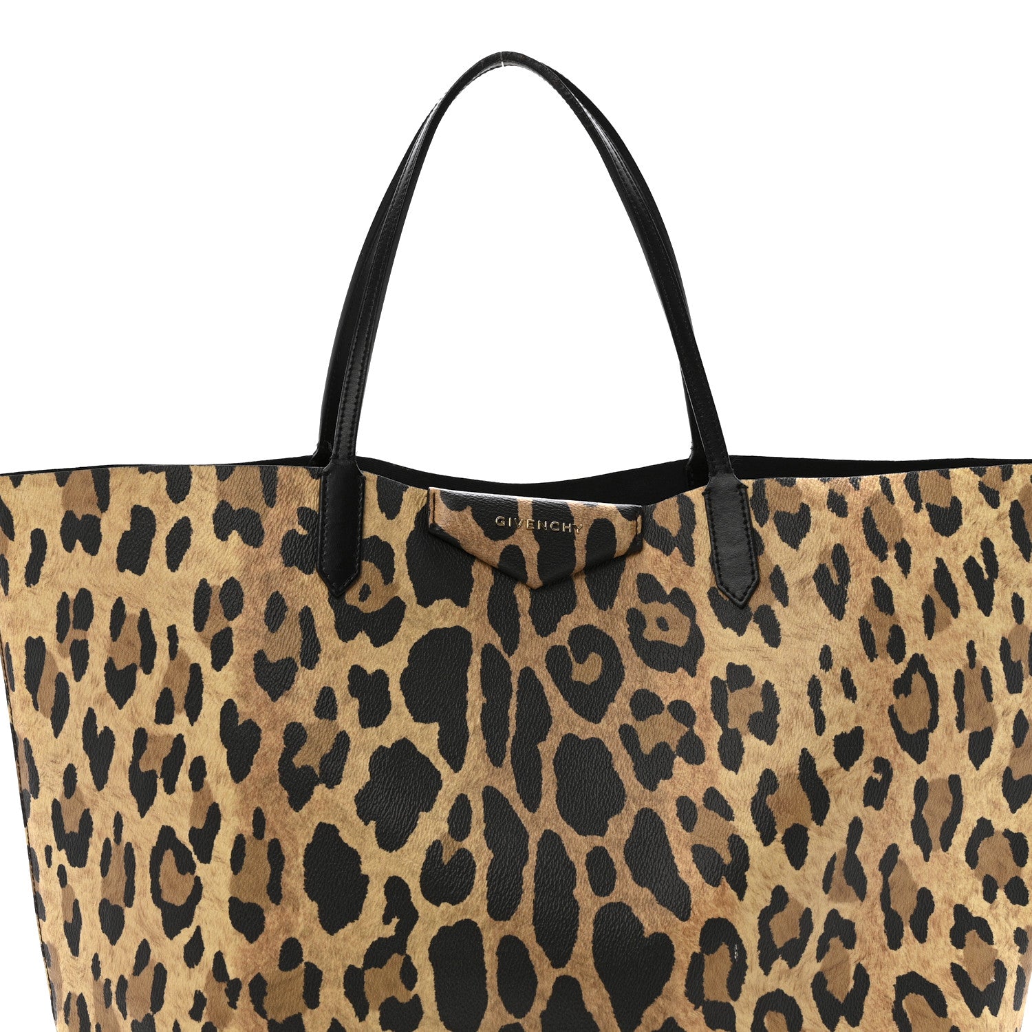 Givenchy Textured Coated Canvas Leopard Print Large Antigona Tote 8 of 14