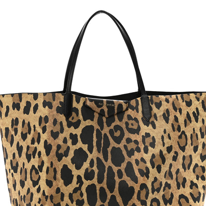 Givenchy Textured Coated Canvas Leopard Print Large Antigona Tote 8 of 14