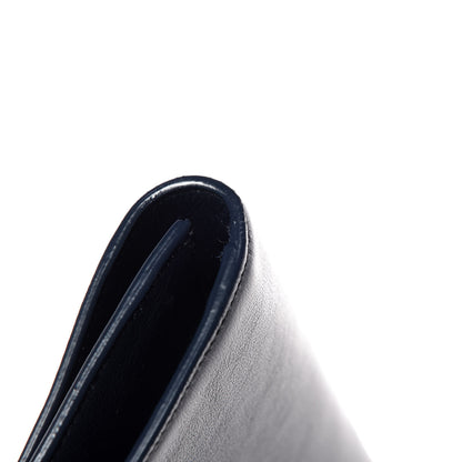 Saint Laurent Calfskin Large Belle De Jour Clutch Deep Marine 10 of 10