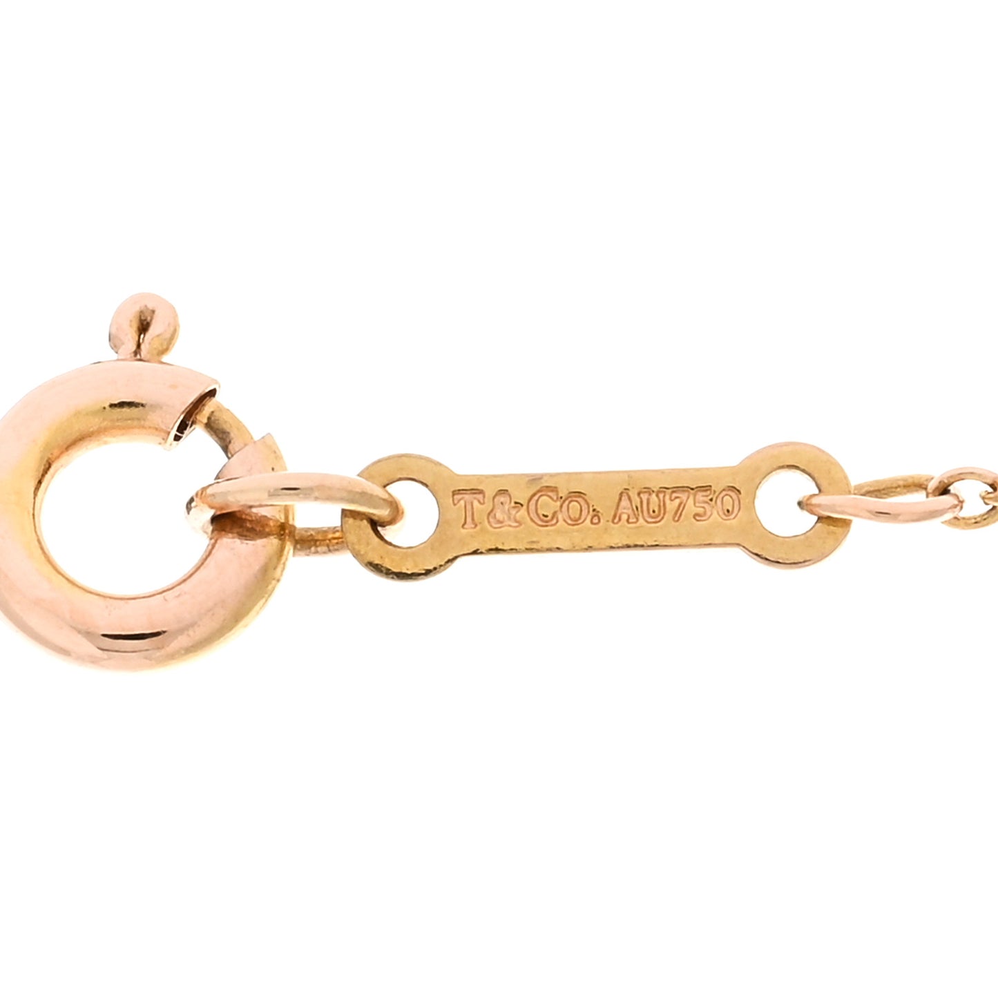 18K Rose Gold Diamond Mini Paloma Picasso Loving Heart Pendant Necklace