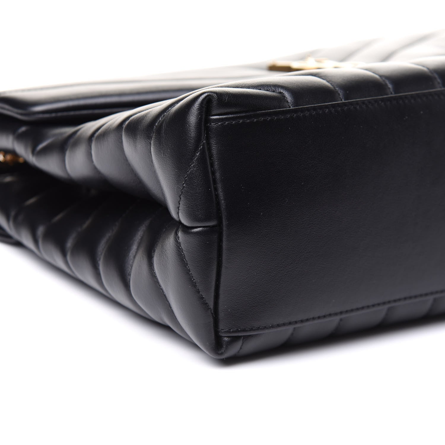 Saint Laurent Calfskin Y Quilted Monogram Medium Loulou Chain Satchel Black 8 of 11