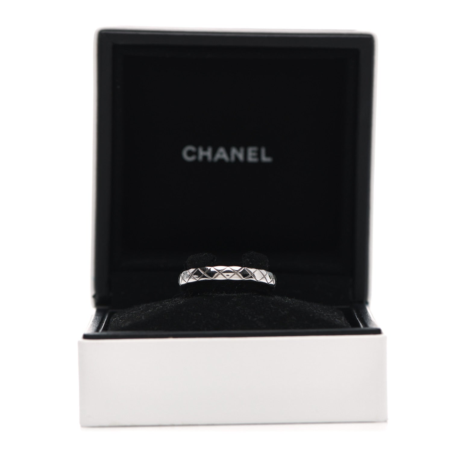 Chanel 18K White Gold Mini Coco Crush Ring 55 7.25 5 of 5