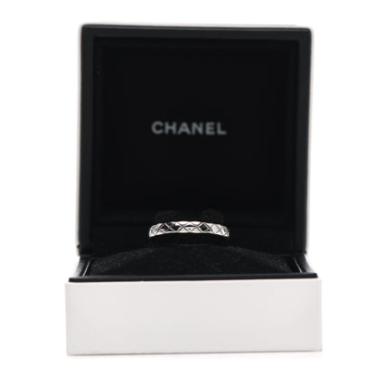 Chanel 18K White Gold Mini Coco Crush Ring 55 7.25 5 of 5