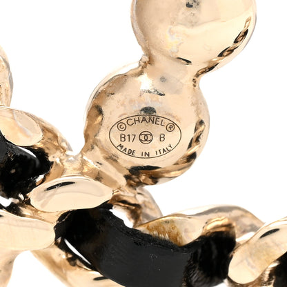Chanel Lambskin Pearl CC Chain Brooch Black Gold 4 of 4