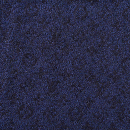Louis Vuitton Wool Monogram Classic Scarf Navy 4 of 5